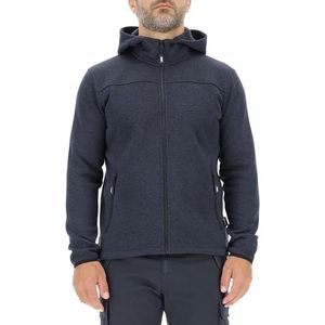 JEEP O102880-A099 J Heren Tricot Jas met capuchon, Zakken met Ritssluiting - Etiket J23W Heren Blauw Melange M