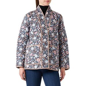 Noa Noa Womens Organic Cotton Quilted Jacket, Print Multicolour, S