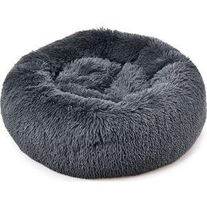 Dehner Favoriete honden- en kattenbed Cookie, maat L, ca. 76 cm, hoogte ca. 17 cm, polyester, donkergrijs