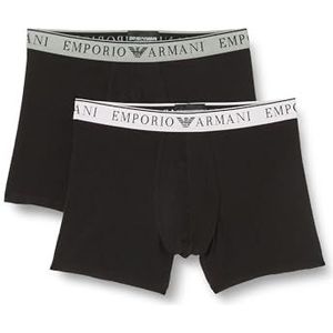 Emporio Armani Heren Stretch Katoen Endurance 2-Pack Midwaist Boxerslip, Medium Melange Grijs/Wit, XL, Medium Melange Grijs/Wit, XL