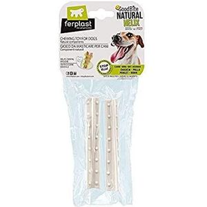 Ferplast Goodbite Natural Helix kip maat M hondenspeeltje 1,9 x 1,9 x 12,5 cm, 2 stuks