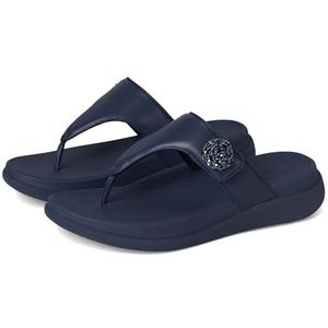 Fitflop Dames F-Mode GO BEADIE-Button ADJ. Flatform T/P sandalen, Navy, 3 UK, marineblauw, 36 EU