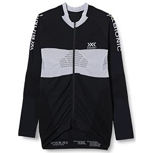 X-Bionic Invent 4.0 Cycling Race Zip Shirt Long Sleeves Mannen Fietssport Shirt Mannen Mountainbike Dames, Zwart/Charcoal, FR: 2XL (Maat fabrikant: XXL)