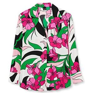 Pinko CRUCIALE blouse van linnen, S, ZPA_Multi zwart/fuchsia, 46 dames, Zpa_multi zwart/fuchsia, 40 NL