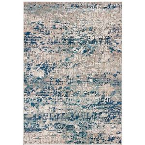 Safavieh Modern chique tapijt voor woonkamer, eetkamer, slaapkamer - Madison Collection, korte pool, grijs en blauw, 61 x 91 cm