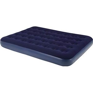 Jilong Unisex-overige 2-persoons campingbed CB 203x152x22 velours luchtbed logeerbed reisbed blauw Queen, 203x152x22 cm