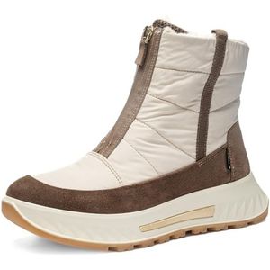 ARA - Enkellaarsjes - Lichtbeige / Chocoladebruin - Leer - Sleehak