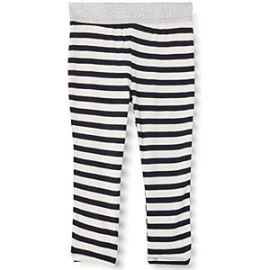 Mexx Stripe Legging voor meisjes, met lurex elastische taille, Dark Sapphire (Navy), 98/104 cm