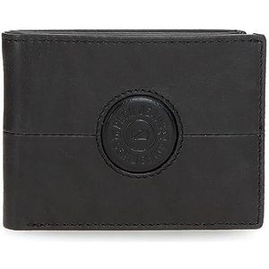 Pepe Jeans Cracker Horizontale portemonnee met portemonnee, zwart, 11 x 8 x 1 cm, leer, Zwart, Eén maat, Horizontale portemonnee met portemonnee