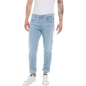 Replay Heren Jeans Grover Straight-Fit met stretch, Lichtblauw 010, 29W / 30L