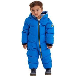 Killtec Twinkly MNS ONPC B Skioverall voor kinderen, overall in dons-look, sneeuwpak met capuchon, winterpak met pluizige binnenvoering, neonblauw, 98/104