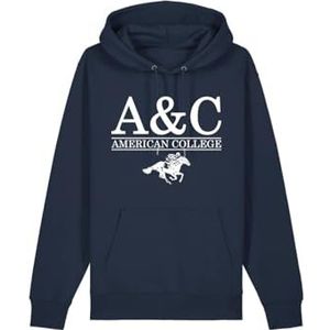 AMERICAN COLLEGE USA Herensweatshirt, marineblauw, maat L, ontspannen, Blauw, L/Tall