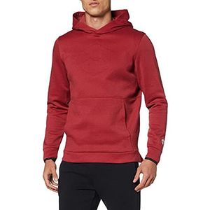 Under Armour Heren Athlete Recovery Fleece Grafische Hoodie Warm-Up Top - Stadium Rood/Metallic Zilver (610), Medium
