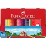 Faber-Castell Klassieke Gekleurde Potloden Tin Set, 48 Levendige Kleuren In Stevige Metalen Behuizing - Premium Children'S Art Products