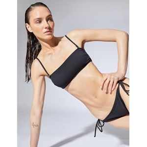 Koton Dames Tissued Strapless Bikini Top Swim Wear, zwart (999), 40