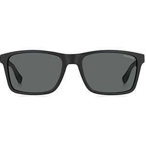 Tommy Hilfiger Heren TH 1405/S P9 KUN 56 zonnebril, zwart (black/grey), 56