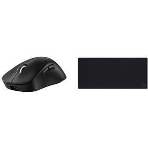 Logitech G PRO X SUPERLIGHT 2 DEX LIGHTSPEED draadloze gamingmuis, 60g Pro-Grade lichtgewicht muis met 5 programmeerbare knoppen, Logitech G G840 Extra Large gaming muismat, geoptimaliseerd