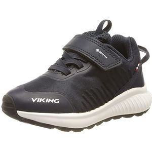 Viking Aery Tau Low GTX Sneakers voor kinderen, uniseks, Donkerblauw, 21 EU