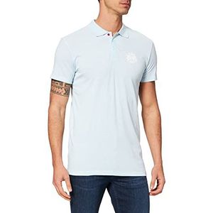 Timezone Heren Peached Jersey Polo T-Shirt, Frost Blue, XXL