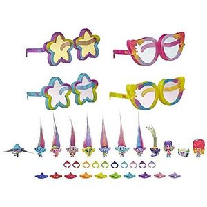 DreamWorks Trolls World Tour Tiny Dancers Rainbow Edition Pack met 12 Tiny Dancers Figuren, 4 zonnebrillen, 10 kleine ringen, 10 haarspeldjes, speelgoed voor kinderen vanaf 4 jaar