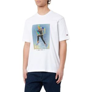 Champion Legacy Modern Sport (220374) - PRO Jersey (220g) Graphic SS Crewneck T-shirt, Wit (Wht), XL Modern Sport Heren FW24, wit (Wht), XL