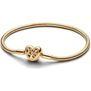 Pandora - Moments Gold Plated - Dames Armband - Goudkleurig - Slangen Schakelarmband