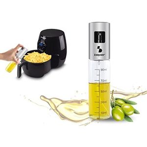 BEPER C102SPE001 Oliespray met glazen schaalverdeling - Oliedispenser voor heteluchtfriteuse