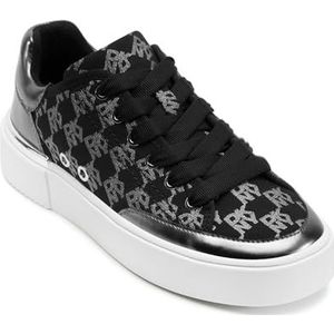 DKNY Bradley-Lace Up Sneakers voor dames, Black Silver., 39 EU