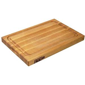 Boos Blocks® BBQBD Pro Chef esdoorn snijplank van John Boos - 46 x 31 x 4 cm - met sapgoot, aan beide zijden bruikbaar, zijdelingse handgrepen.
