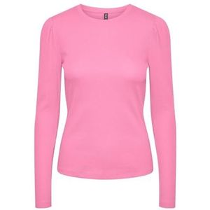 PIECES Pcruka Ls Puff Top Noos Bc shirt met lange mouwen dames,Begonia Pink,XS