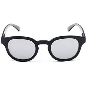 Contacta Hipsun zwart grijs Flash - zonnebril met gepolariseerde glazen frame Soft Touch effect - lens roze blauw grijs Flash - heren dames - brillenetui van microvezel - 22 g