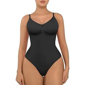 FeelinGirl Shapewear Bodysuit voor Vrouwen Buikje Controle Naadloze Shapewear String Body Shaper Volledige Buste Bodysuit