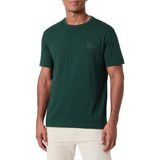Gant - REG TONAL SHIELD SS T-SHIRT - T-shirt - Tartan green - Borduurwerk - Ronde hals - Regular fit