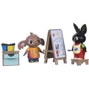 Verf met Bing Figuur Play Pack. Bouw de wereld van Bing. Posable Figuren en Schilderen Speelset Accessoires. Bing Range Playset Compatibiliteit.