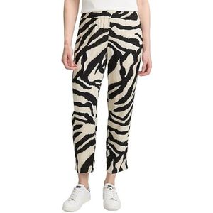 TOM TAILOR - 38070 - Losse Slim Broek - Abstract Beige Zebra