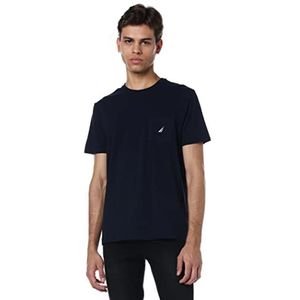 Nautica Men's Big & Tall Solid Crew Neck Short-Sleeve Pocket T-Shirt, Navy, 1X Big