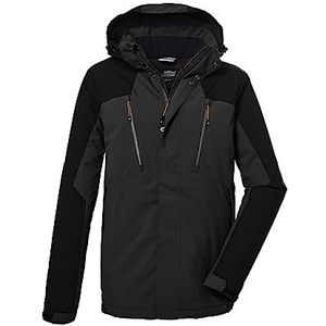 killtec Heren Functioneel jack/outdoorjack met afritsbare capuchon KOW 25 MN JCKT, anthracite, XL, 39708-000