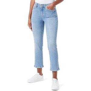 7 For All Mankind Dames The Straight Crop Sliillint Jeans, lichtblauw, 26