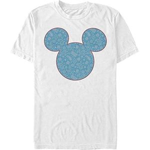 Disney Classics Mickey Classic - Mickey Americana Paisley Unisex Crew neck T-Shirt White M
