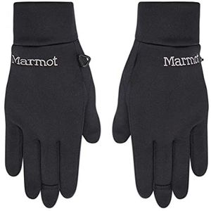 Marmot Heren Power Stretch Connect Handschoen, Warm en Waterafstotend Touchscreen Handschoenen, Fleece Wandelhandschoenen, Winddichte Handschoen, Zwart, XS
