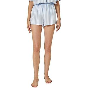 Koton Dames viscose elastische taille mini pyjama broekje shorts, Blue Stripe (6s5), 40