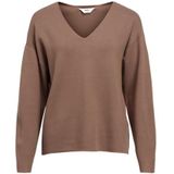 Gebreide Trui - V-hals - Lange Mouwen - Regular Fit - Zwart - LENZING™ ECOVERO™