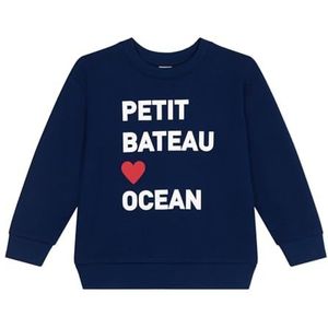 Petit Bateau Sweatshirt voor kinderen en jongens, Blauw, 3 jaar