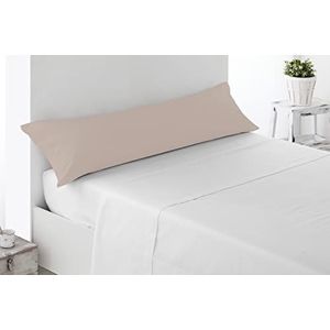 Miracle Home Kussensloop, zacht en comfortabel, tweedelig, katoen, 50% polyester, beige, voor bedden met een breedte van 105 cm
