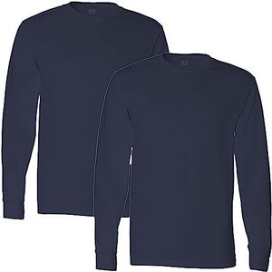 Fruit of the Loom Heren Shirt - blauw - 3XL