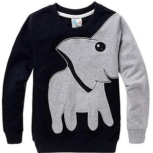 Little Hand Sweatshirt voor jongens, olifant, 122 cm