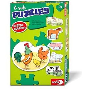 Noris 606012166 Eerste Spelen - 6 eerste puzzels - boerderijdieren, vanaf 3 jaar
