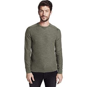 TOM TAILOR Uomini Sweater in washed look 1013160, 10323 - Mud Olive, S