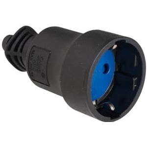 Zwarte tweepolige luchtbasis van thermoplastisch rubber, met TTL 16 A, 250 V