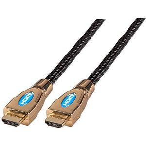 EFB Elektronik High Speed HDMI-kabel met Eth. Metaalh A-A, St.-st.,5,0m, sw